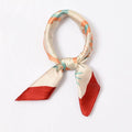 Women Casual Vacation Style Block Color Elegant Square Scarf