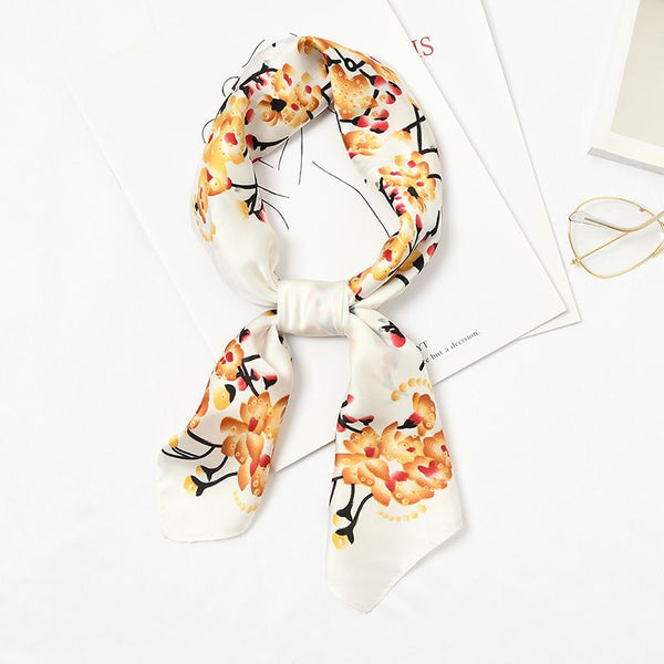 Fresh Tiny Flower Printed Design Women Trendy Scarf