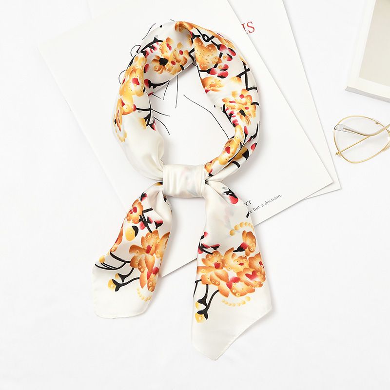 Fresh Tiny Flower Printed Design Women Trendy Scarf