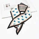 Women Romantic Contrast Heart Plaid Printed  Skinny Scarf