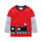 Boys Cotton Train Print Patchwork Long Sleeves Casual T-shirt