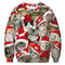Hot Sale Christmas Pattern Graphic Print Round Collar Women Casual Sweatshirt