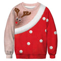Women Casual Round Collar Graphic Print Christmas Style Loose Sweatshirt