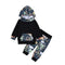 2 Pcs Set Baby Boys Cartoon Dinosaur Print Hoodies And Pants