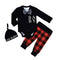 4 Pcs Set Baby Boy Letter Print Outwear And Short Sleeves Bodysuit And Pant And Hat