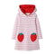 Hot Sale Girl Strawberry Print Long Sleeves Hooded Casual Dress