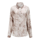 Fashion Tie-dye Print Long-sleeve Basics Casual Blouses