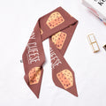 Creative Cake Moon Carrot Print Women Elegant Slim Scarf