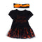 2 Pcs Set Halloween Baby Infant Letter Print Patchwork Bodysuit And Headband