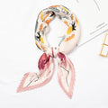 Girl Fresh Style Jelly Color Flamingo Printed Satin Scarf