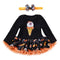 2 Pcs Set Halloween Baby Infant Girl Print Patchwork Bodysuit And Headband