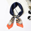 Fall Winter New Design Vintage Floral Printed 70*70cm Square Scarf