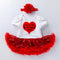 2 Pcs Set Baby Girl Cotton Love Mom Print Patchwork Bodysuit And Headband