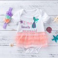 Baby Infant Girl Cotton Candy Color Patchwork Bodysuit And Flower Headband Set