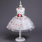 Lovely Girl Flower Design Sleeveless White Party Princess Dress