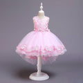 New Arrival Girl Beaded Embroidered Irregular Design Princess Dress