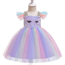 Hot Sale Girl Sequin Design Multicolor Dance Party Dress