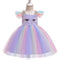 Hot Sale Girl Sequin Design Multicolor Dance Party Dress