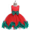 Christmas Party Girl Sequin Bowknot Design Tutu Princess Dress