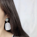 Elegant Women White Transparent Acrylic Earrings Jewelry