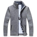2020 Autumn Winter Men's Sweater Coat Faux Fur Wool Sweater Jackets Men Zipper Knitted Thick Coat Warm Casual Knitwear Cardigan AExp