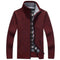 2020 Autumn Winter Men's Sweater Coat Faux Fur Wool Sweater Jackets Men Zipper Knitted Thick Coat Warm Casual Knitwear Cardigan AExp