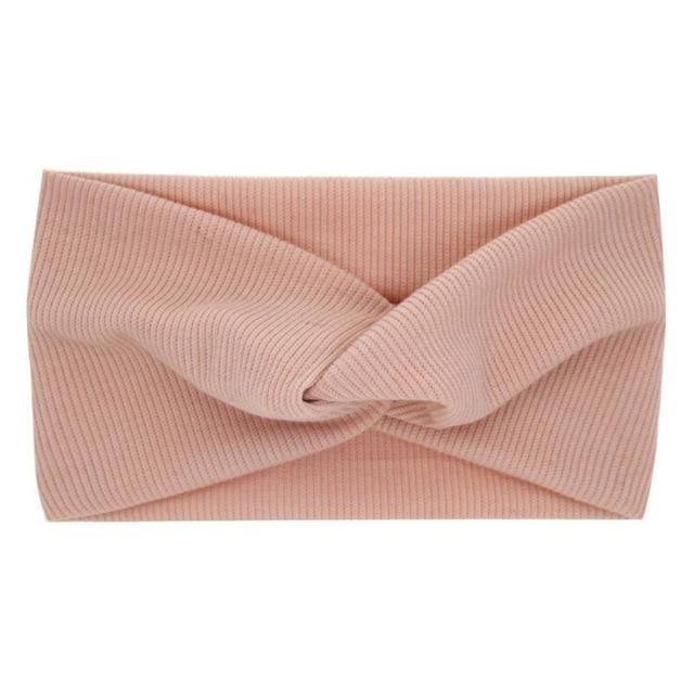 2020 Cute Solid Color Baby Turban Girls Cotton Twisted Knotted Headband Elastic Hairbands Children Head Wraps Hair Accessories AExp