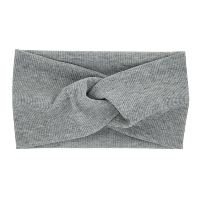2020 Cute Solid Color Baby Turban Girls Cotton Twisted Knotted Headband Elastic Hairbands Children Head Wraps Hair Accessories AExp