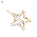 2020 Fashion Hair Clip Women Girls Elegant Design Triangular Star Round Barrette Stick Hairpin Hair Pins Ponytail Head Accessory AExp