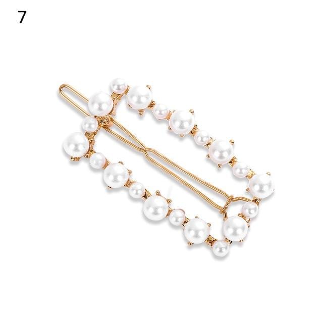 2020 Fashion Hair Clip Women Girls Elegant Design Triangular Star Round Barrette Stick Hairpin Hair Pins Ponytail Head Accessory AExp