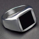 2020 Fashion Simple Style Black Square Ring Classic Ring Wedding Engagement Jewelry AExp
