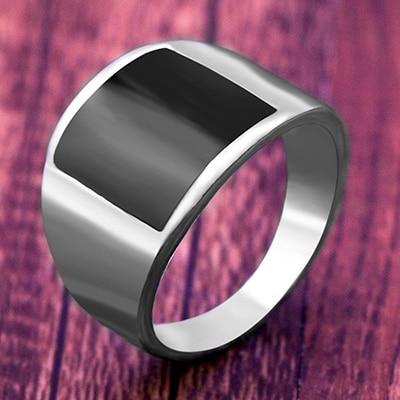 2020 Fashion Simple Style Black Square Ring Classic Ring Wedding Engagement Jewelry AExp