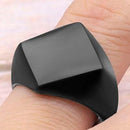 2020 Fashion Simple Style Black Square Ring Classic Ring Wedding Engagement Jewelry AExp