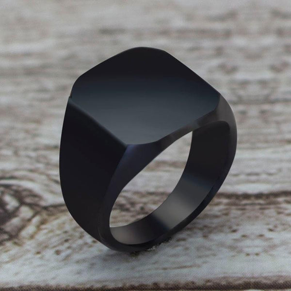 2020 Fashion Simple Style Black Square Ring Classic Ring Wedding Engagement Jewelry AExp