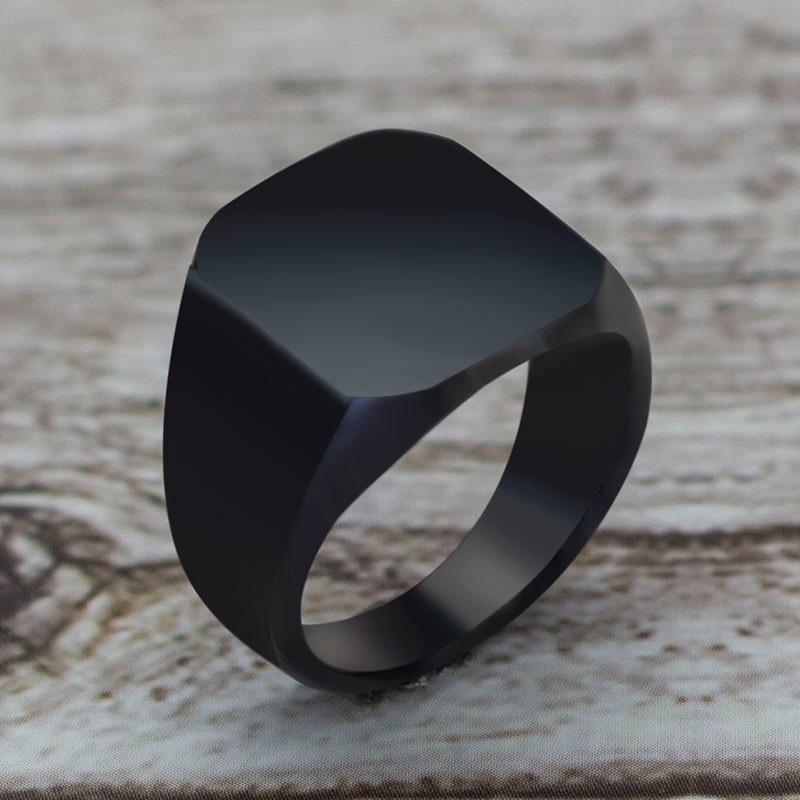2020 Fashion Simple Style Black Square Ring Classic Ring Wedding Engagement Jewelry AExp