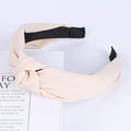 2020 Knot Pearls Headbands For Women Girls Handmade Wide Solid Silk Fabric Twist Hairband Bezel Hair Hoop Hair Accessories AExp