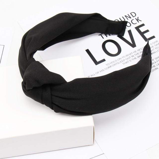 2020 Knot Pearls Headbands For Women Girls Handmade Wide Solid Silk Fabric Twist Hairband Bezel Hair Hoop Hair Accessories AExp