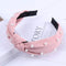 2020 Knot Pearls Headbands For Women Girls Handmade Wide Solid Silk Fabric Twist Hairband Bezel Hair Hoop Hair Accessories AExp
