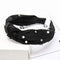 2020 Knot Pearls Headbands For Women Girls Handmade Wide Solid Silk Fabric Twist Hairband Bezel Hair Hoop Hair Accessories AExp
