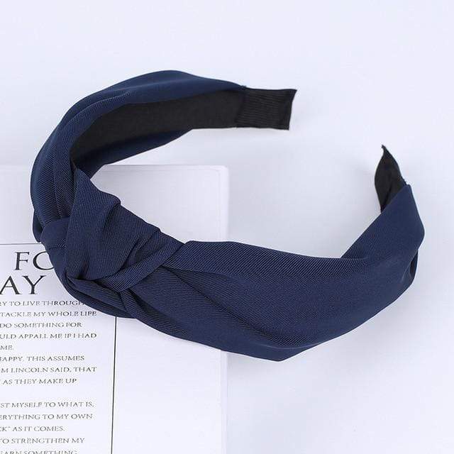 2020 Knot Pearls Headbands For Women Girls Handmade Wide Solid Silk Fabric Twist Hairband Bezel Hair Hoop Hair Accessories AExp