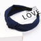 2020 Knot Pearls Headbands For Women Girls Handmade Wide Solid Silk Fabric Twist Hairband Bezel Hair Hoop Hair Accessories AExp
