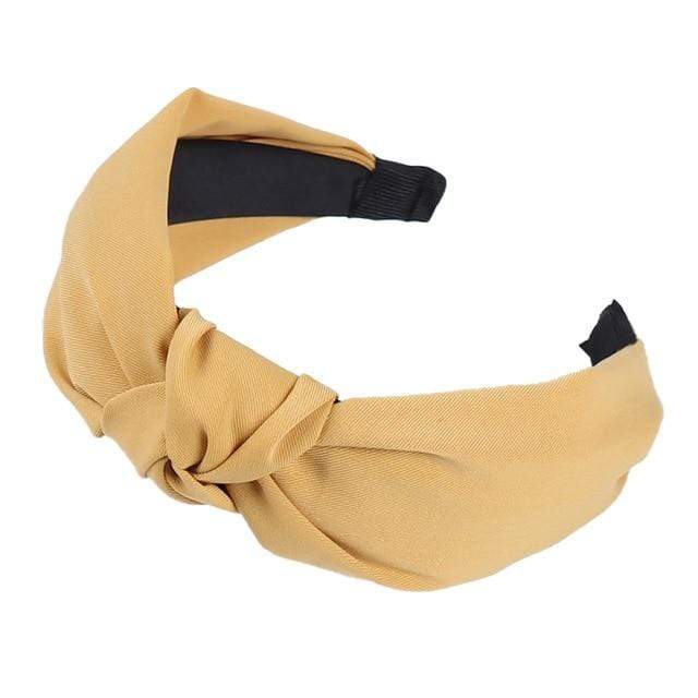 2020 Knot Pearls Headbands For Women Girls Handmade Wide Solid Silk Fabric Twist Hairband Bezel Hair Hoop Hair Accessories AExp