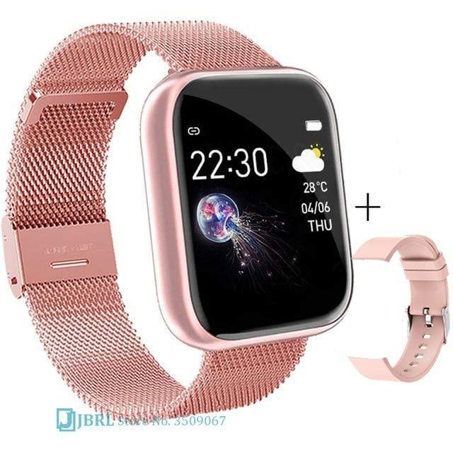 2020 Ladies Sport Bracelet Smart Watch Women Smartwatch Men Smartband Android IOS Waterproof Fitness Tracker Smart Clock Mens AExp