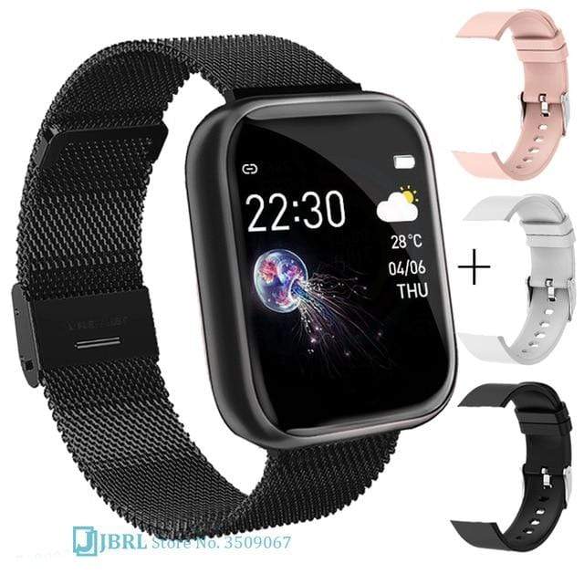 2020 Ladies Sport Bracelet Smart Watch Women Smartwatch Men Smartband Android IOS Waterproof Fitness Tracker Smart Clock Mens AExp