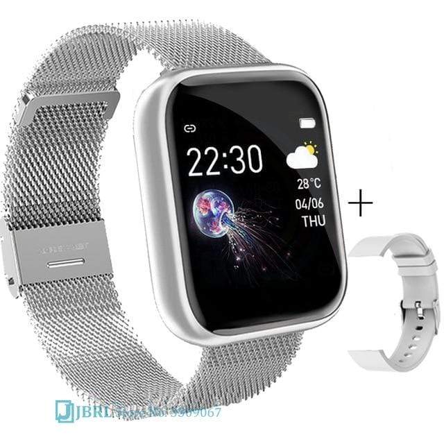 2020 Ladies Sport Bracelet Smart Watch Women Smartwatch Men Smartband Android IOS Waterproof Fitness Tracker Smart Clock Mens AExp