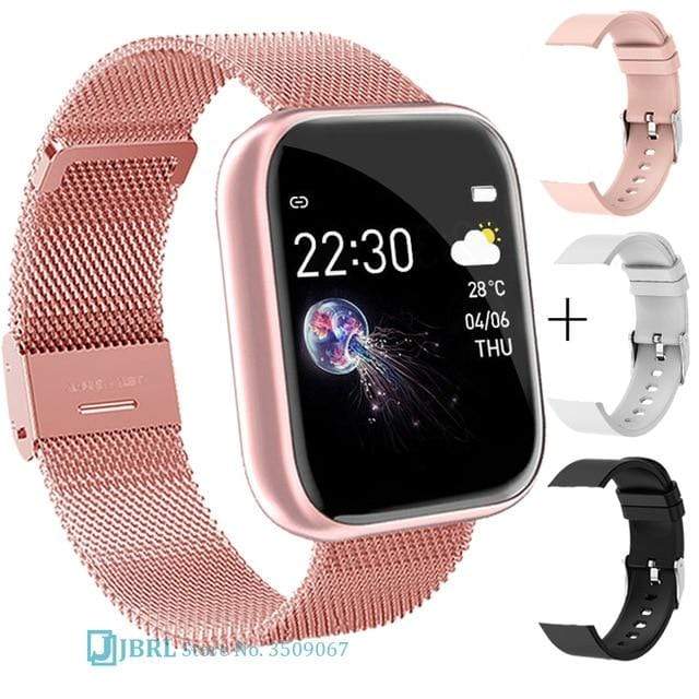 2020 Ladies Sport Bracelet Smart Watch Women Smartwatch Men Smartband Android IOS Waterproof Fitness Tracker Smart Clock Mens AExp