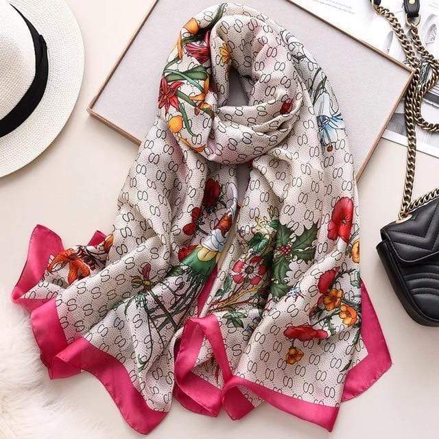 2020 luxury brand women scarf summer silk scarves shawls lady wraps soft pashimina female Echarpe Designer beach stole bandana JadeMoghul Inc. 