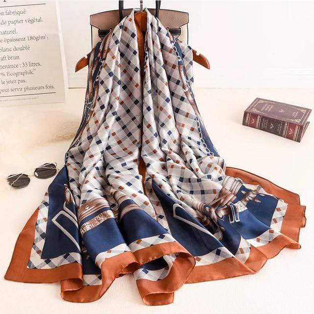 2020 luxury brand women scarf summer silk scarves shawls lady wraps soft pashimina female Echarpe Designer beach stole bandana JadeMoghul Inc. 