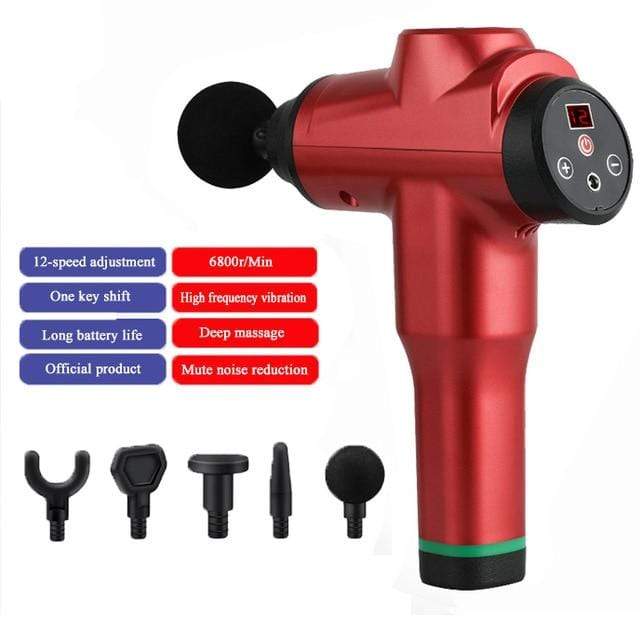 2020 New 7800r LCD Display Body Massage Gun Exercising Muscle Electric Massager for Body and Neck Vibrator Deep Slimming Shaping AExp