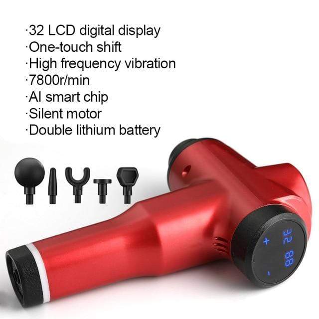 2020 New 7800r LCD Display Body Massage Gun Exercising Muscle Electric Massager for Body and Neck Vibrator Deep Slimming Shaping AExp